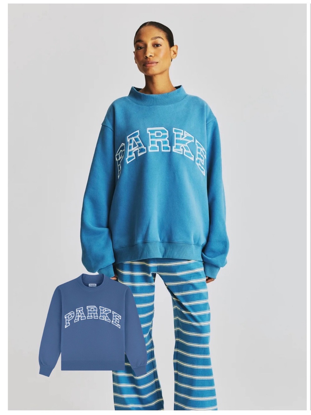 PARKE Washed Indigo + Washed Indigo Stripe S/M